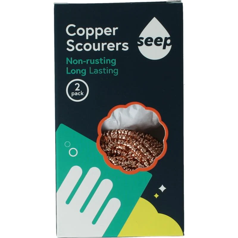 Seep Koperen schuursponzen 2 stuks