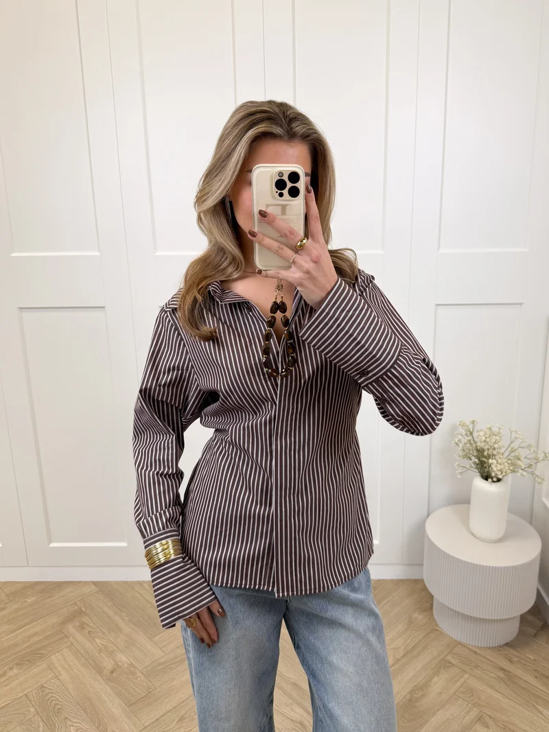 Blouse Isabella bruin