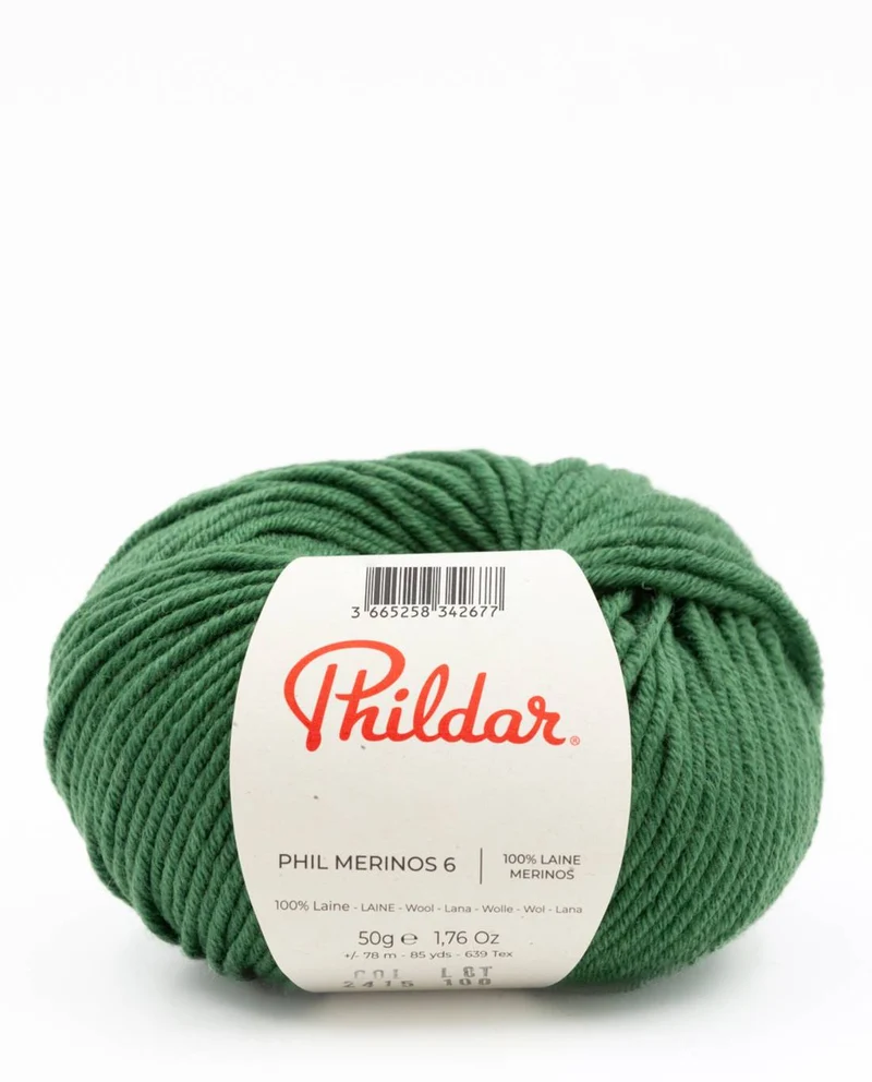 Phildar Phil Merinos 6 2415 Forest Green