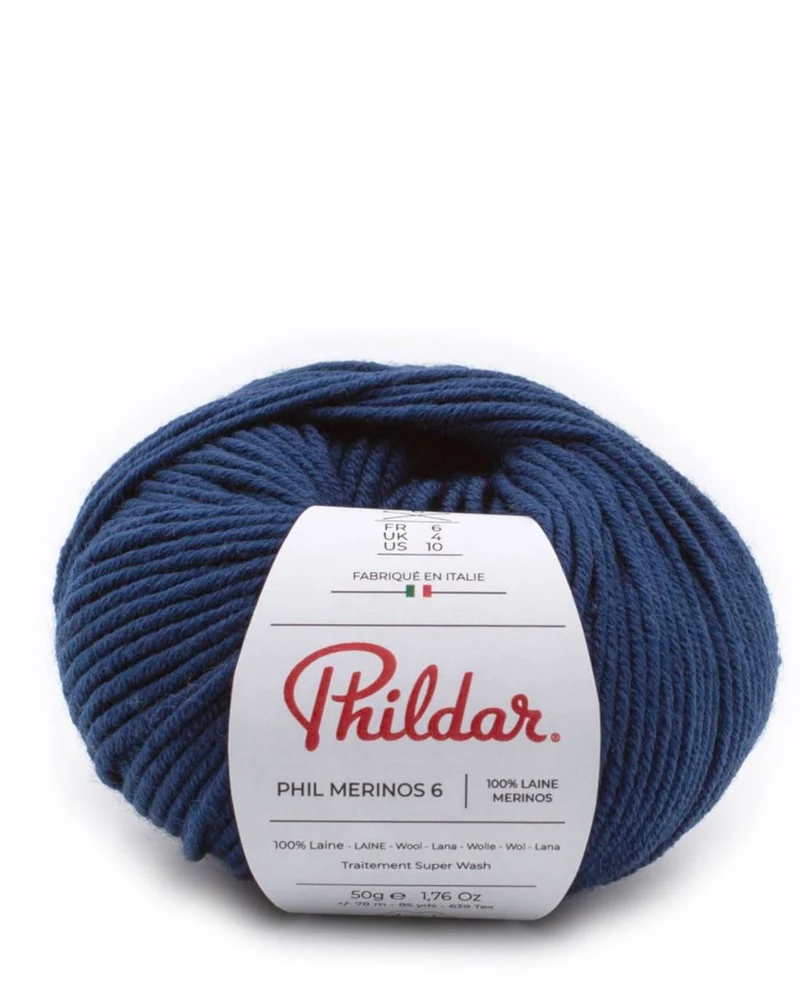 Phildar Phil Merinos 6 1446 Navy Blue