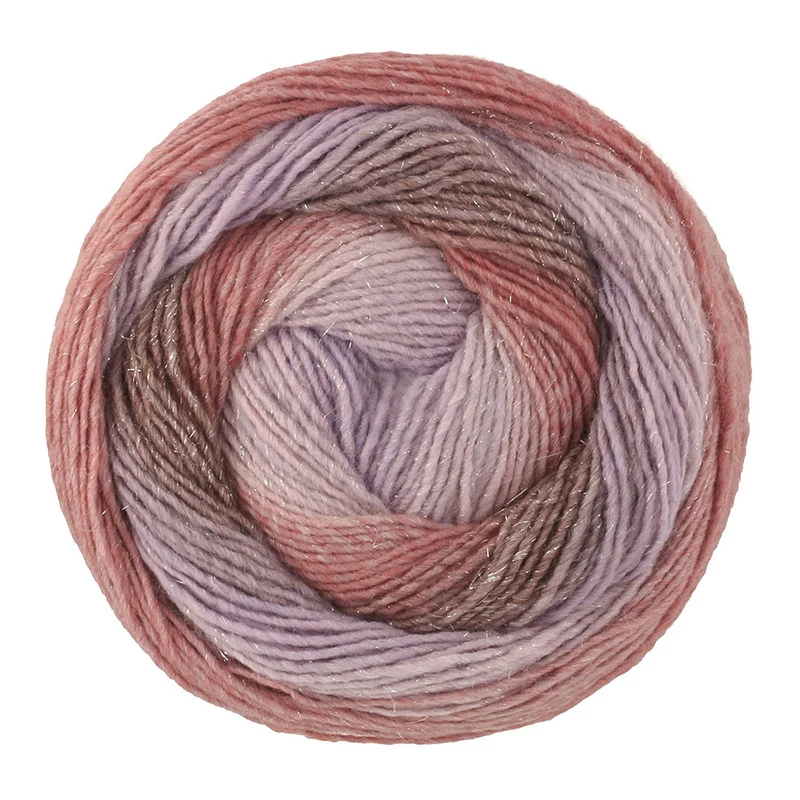 Lana Grossa Gomitolo Gala 4040 Kastanje/Mauve/Lila/Grijsbruin