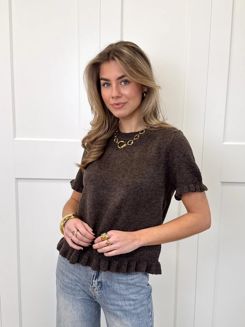 Top Noélie bruin