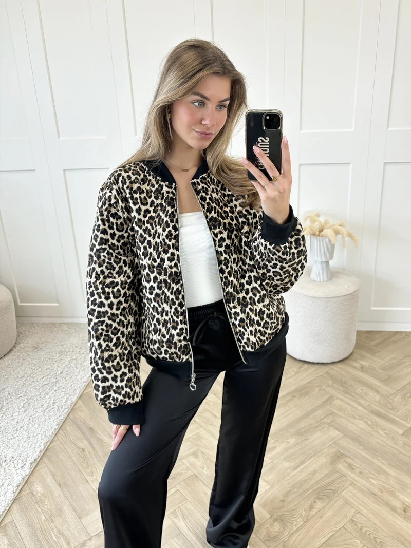 Bomberjacket leopard