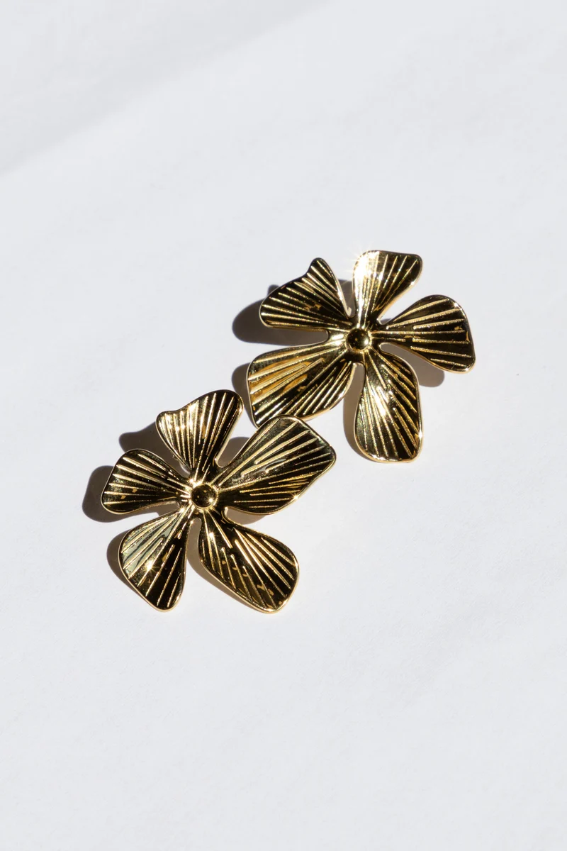 Oorbel Floral goud