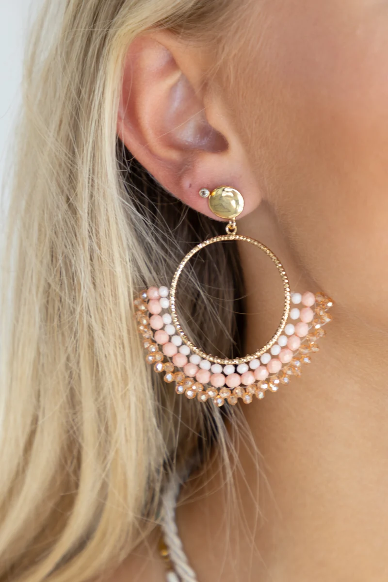 Statement oorbel Blush Beads
