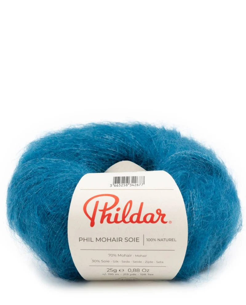 Phil Mohair Soie 1435 Pruisisch Blauw