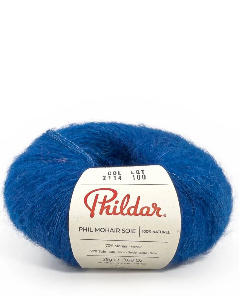 Phil Mohair Soie 2114 Diepblauw