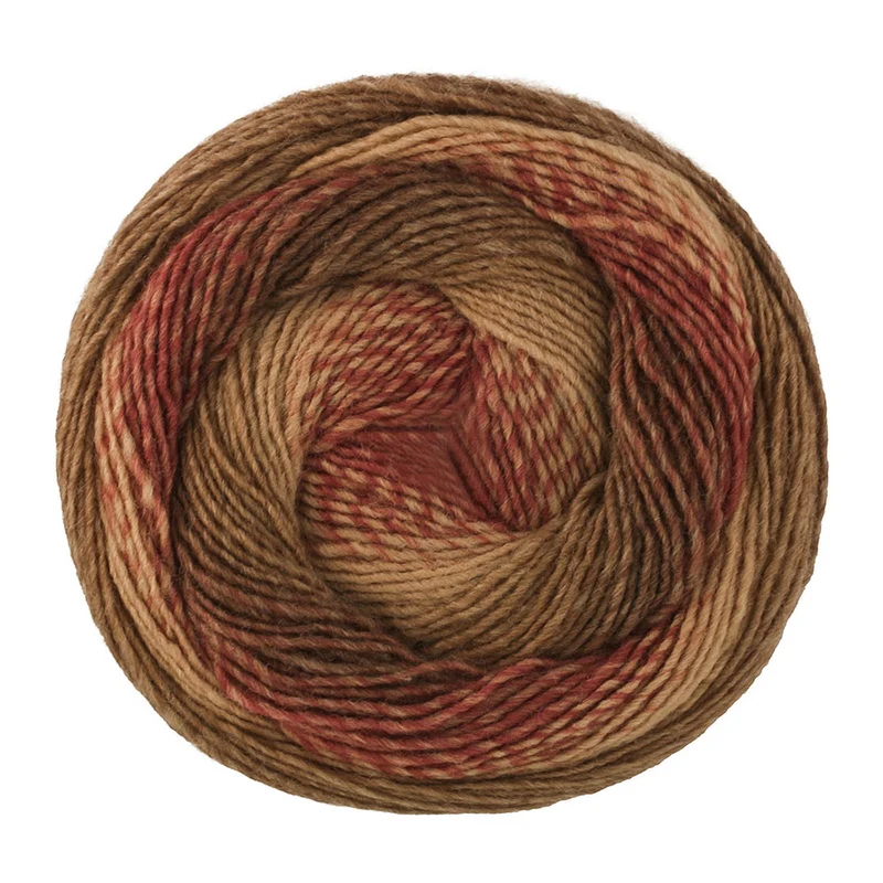 Lana Grossa Gomitolo Versione 467 Nougat/Rood-/Donkerbruin/Omber