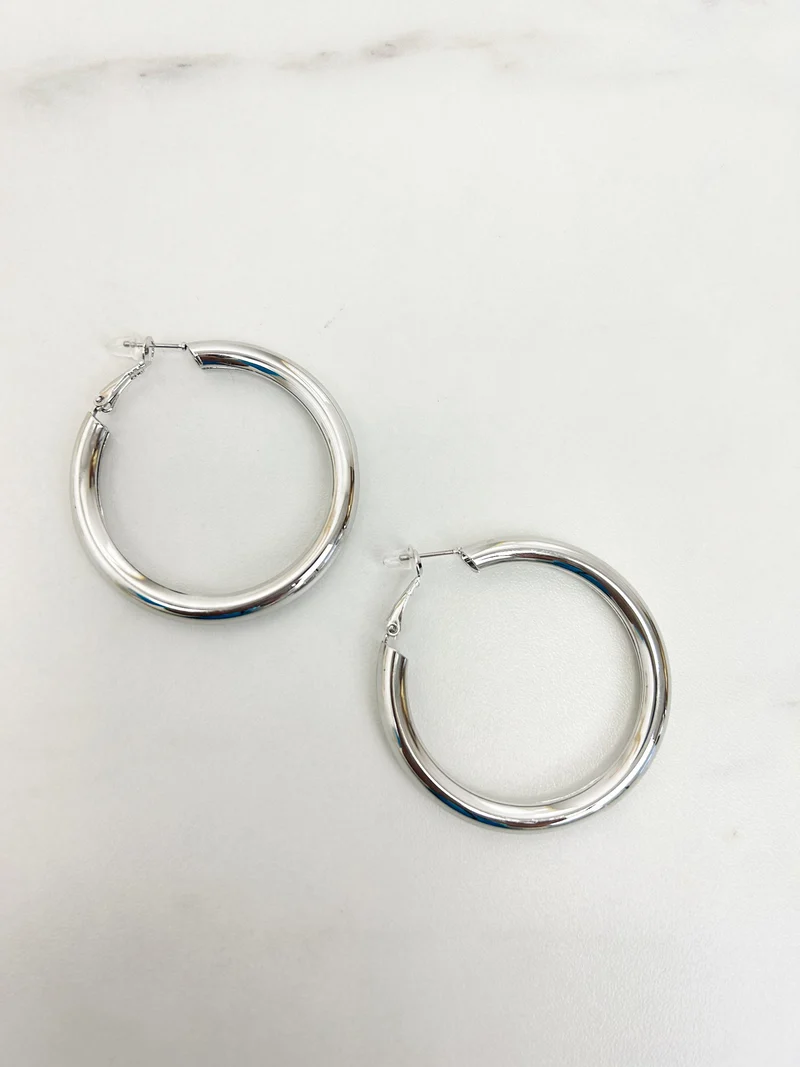 Earrings Hoops Zilver