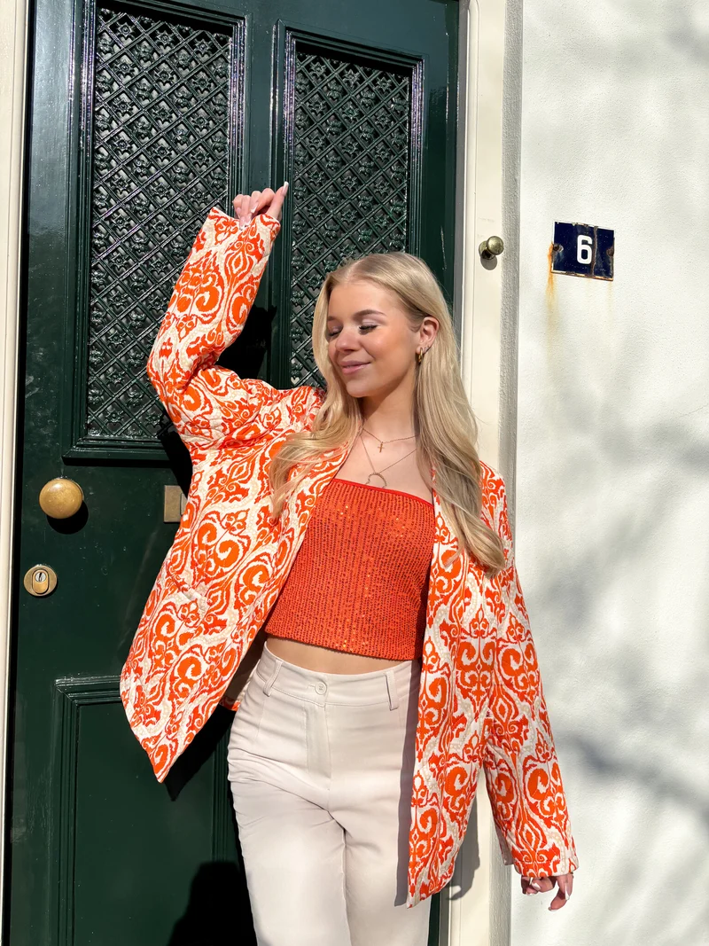 Jas Doortje oranje