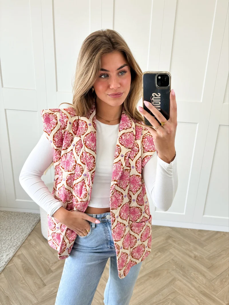 Gilet Mae roze