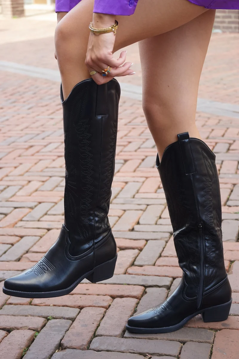 Cowboy laars Valerie zwart MAAT 36-37