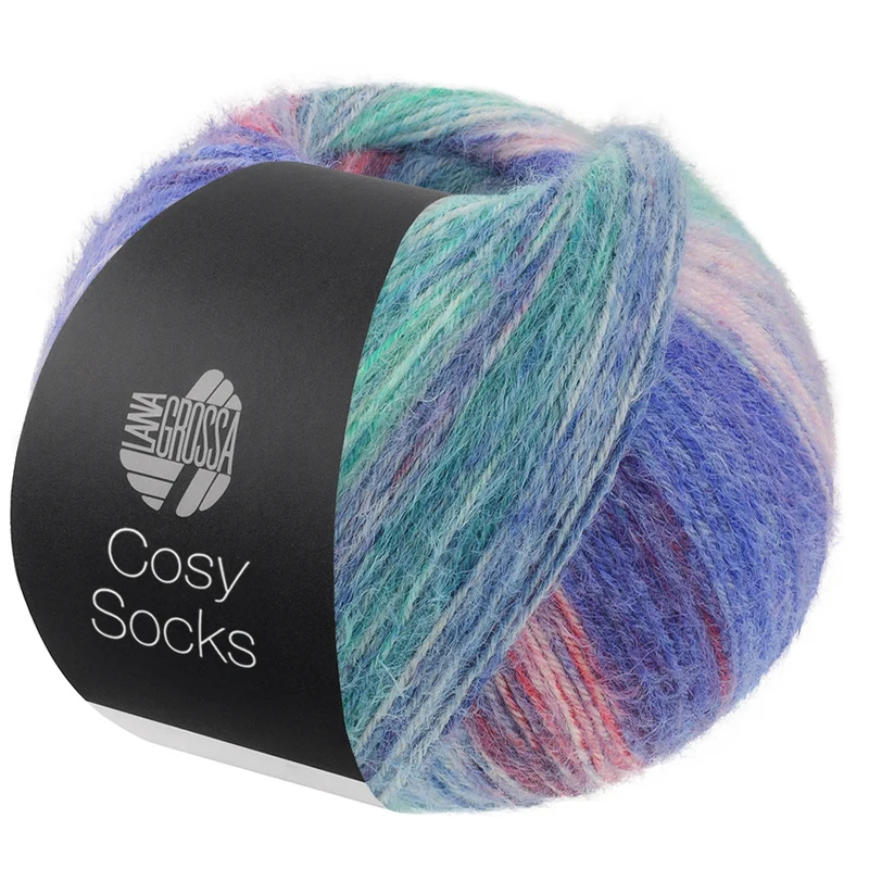 Lana Grossa Cosy Socks Dream 252 Blauwviolet/Roze/Licht-/Hemelsblauw/Jade/Turquoise/Lichtrood/Roodviolet