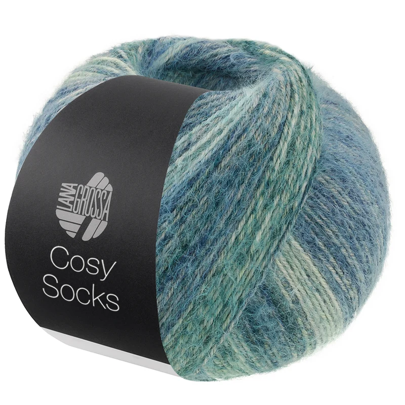 Lana Grossa Cosy Socks Dream 254 Rook-/Grijs-/Licht-/Staalblauw/Lichtgrijs/Grijs