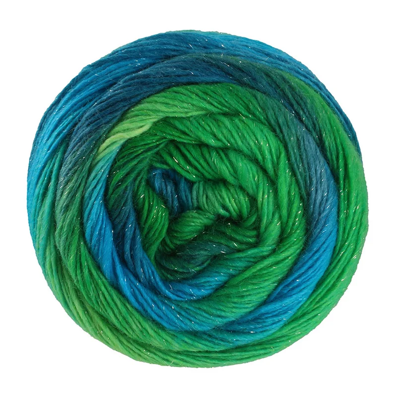 Lana Grossa Meilenweit 100 Color Mix Sparks 7612Zeegroen/Smaragd/Jade/Petrol/Donkergroen