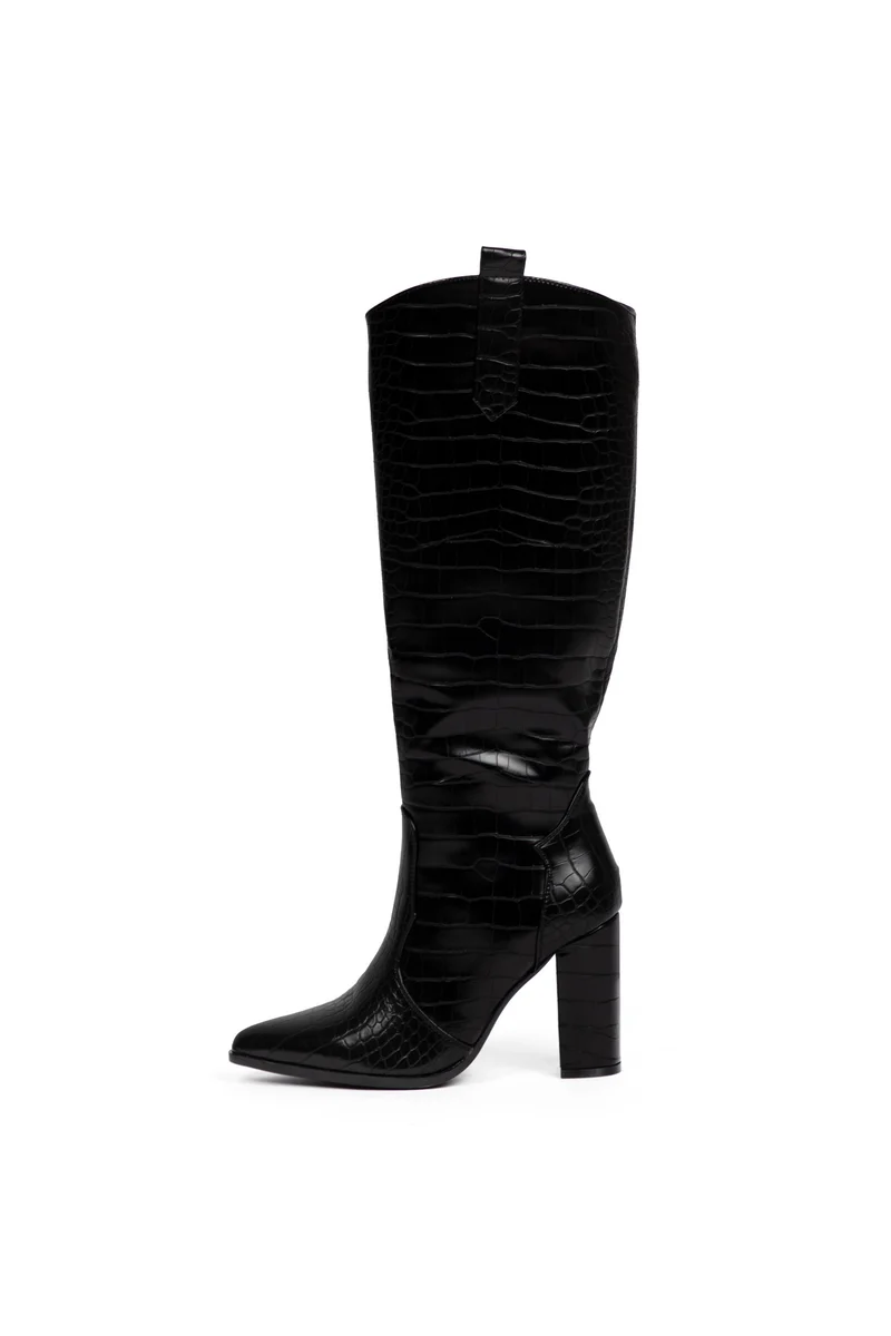 Zwarte croco laars Fay maat 36 en 37