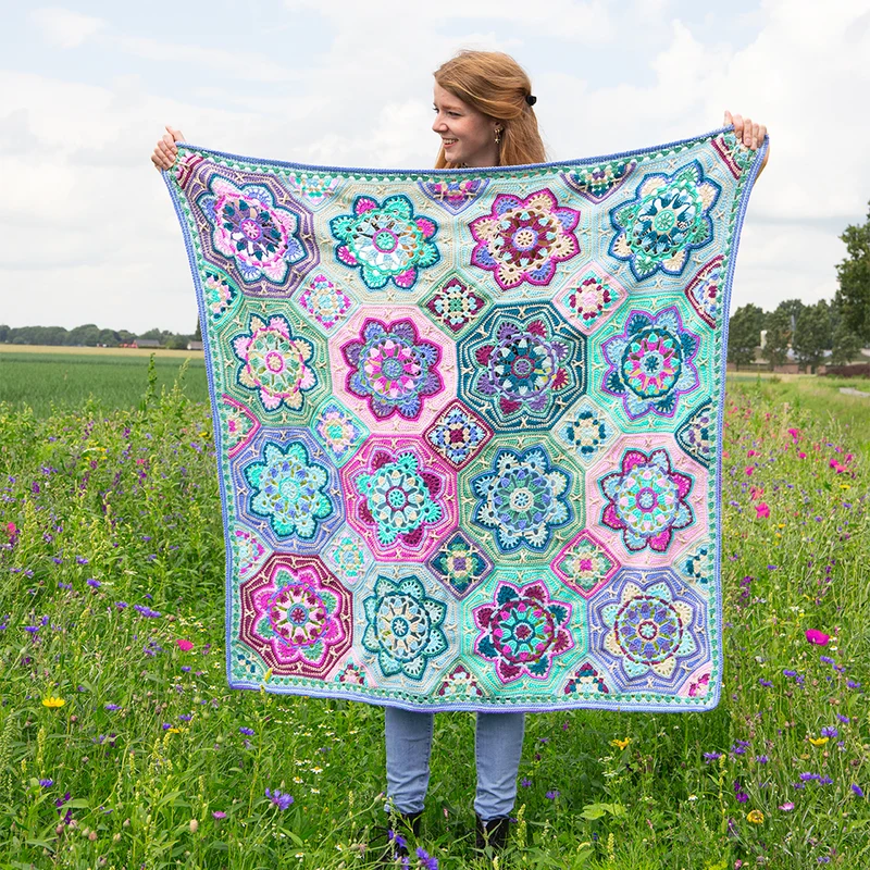 Persian Tiles Lavender Fields Deken Haakpakket