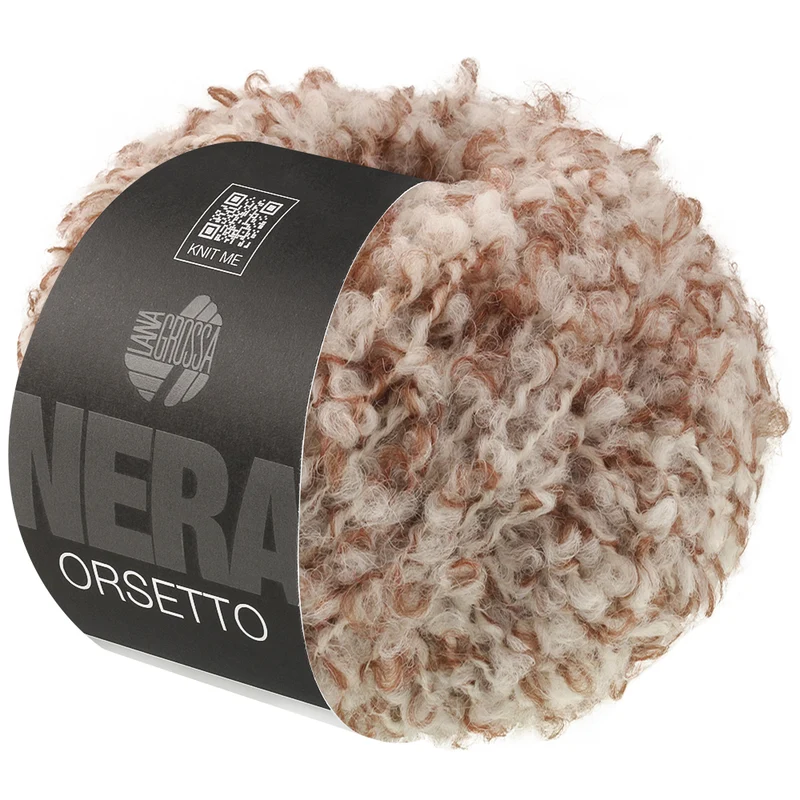 Lana Grossa Orsetto 104 Bruin/Gebroken wit