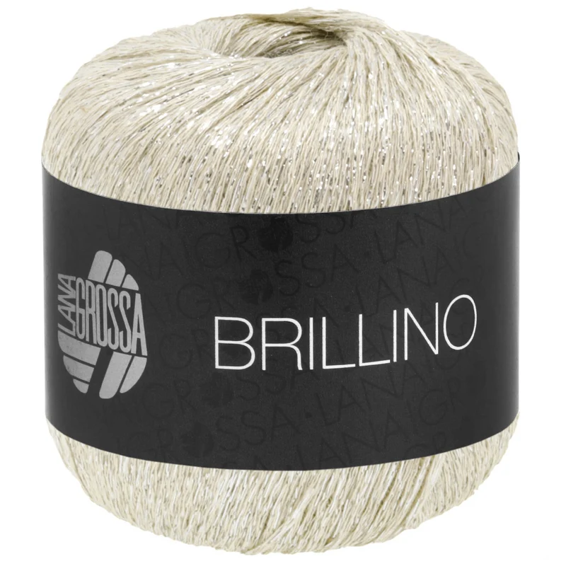 Lana Grossa Brillino 032 Crème/Zilver