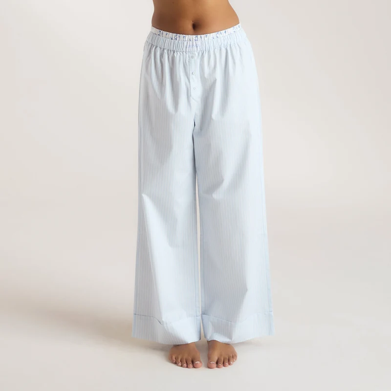 Bloom & Stripe Pyjamabroek - Blauw