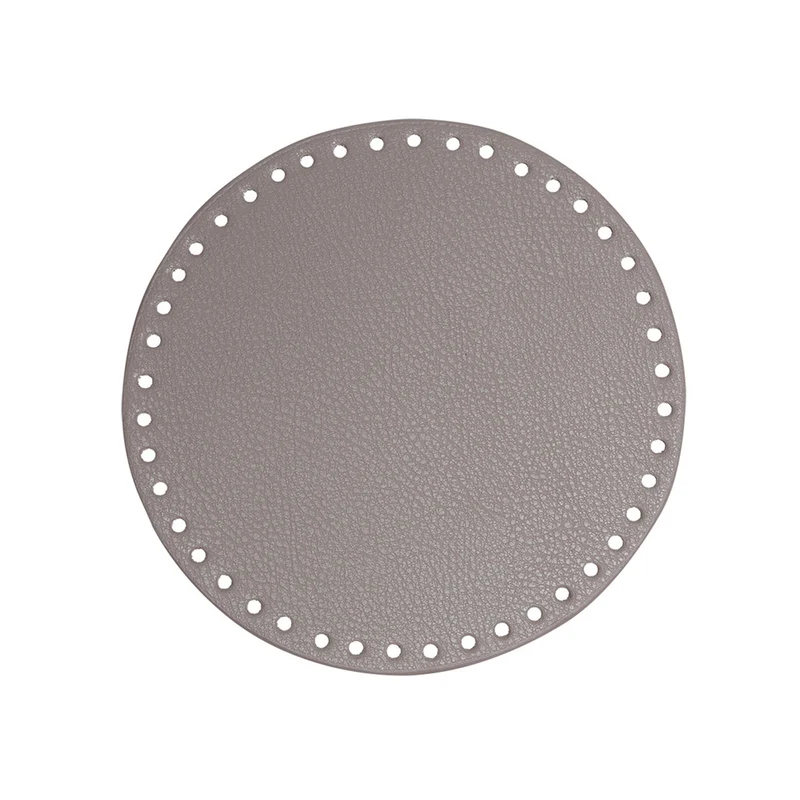 Go Handmade PU Leren Bodem Ø 20cm Beige