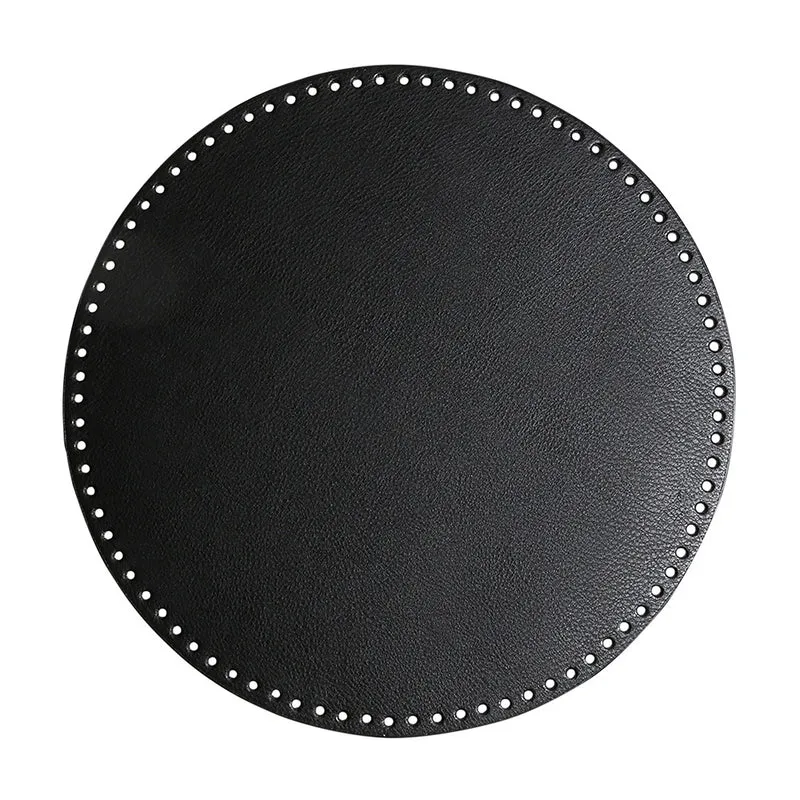 Go Handmade PU Leren Bodem Ø 35cm Black