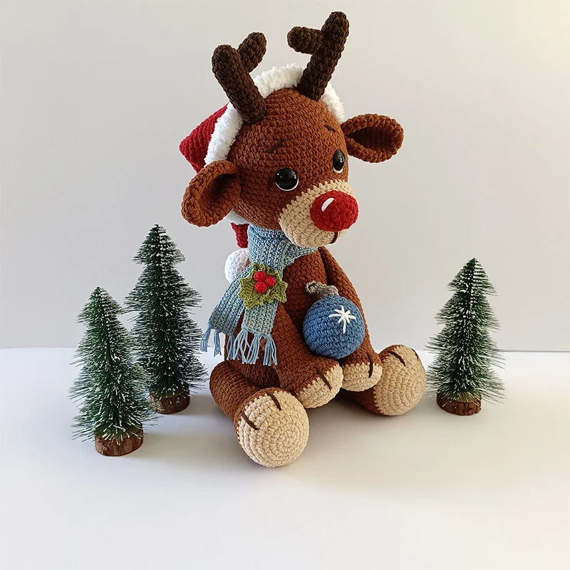 Kerstknuffel Robbie Chunky Chenille Haakpakket