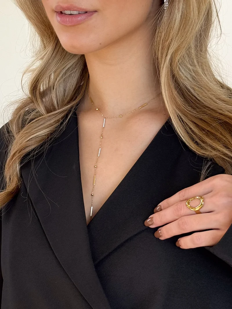 Y-vorm ketting Crystal Glow