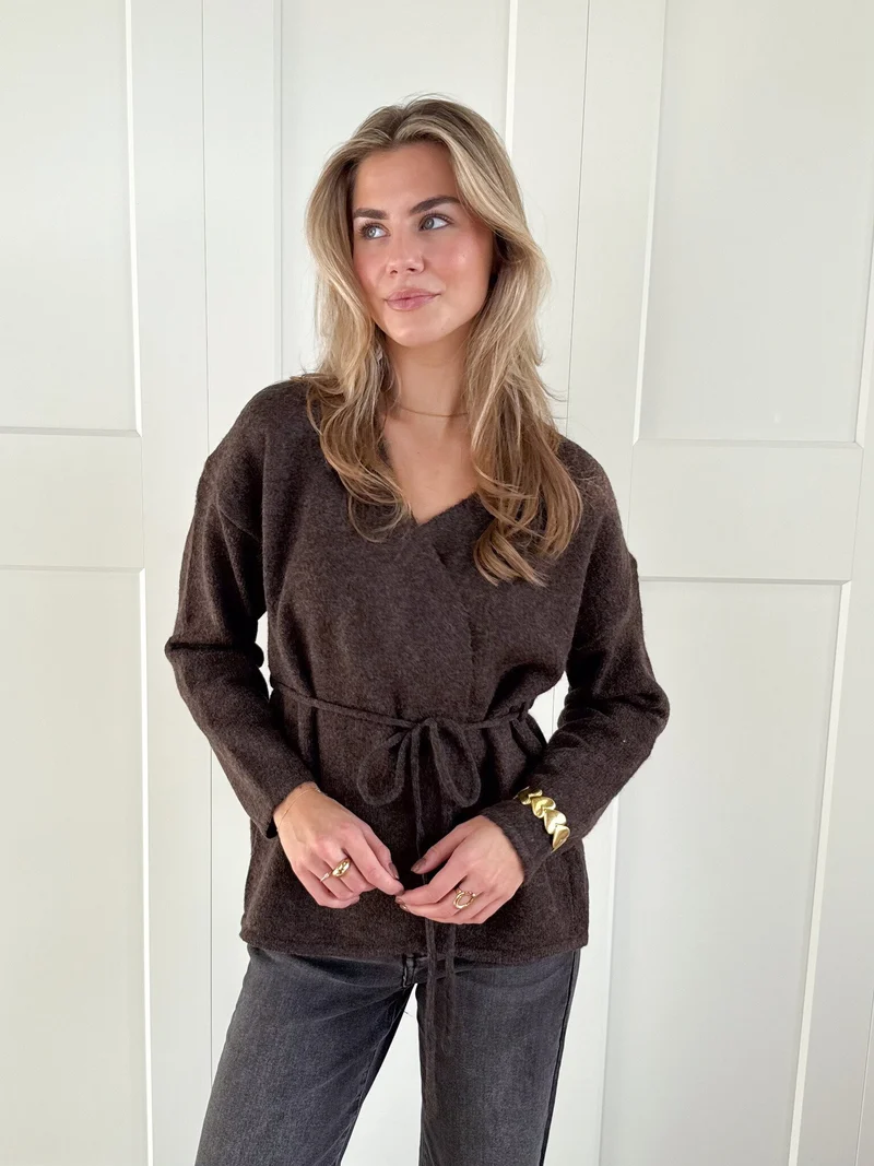 Vest Elina bruin