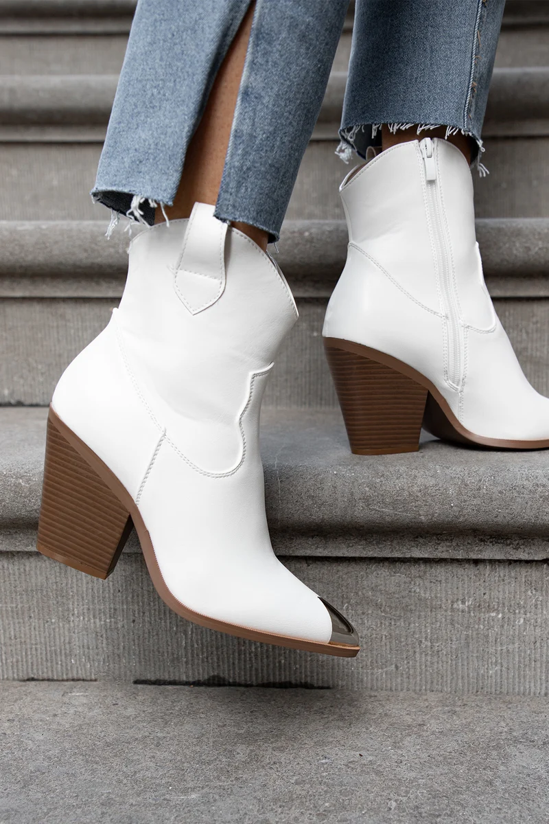 Cowboy boots Sally wit
