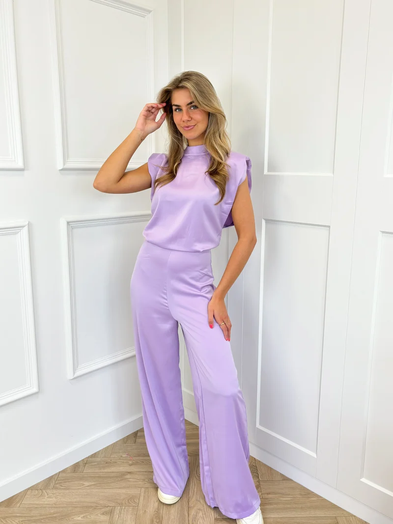 Jumpsuit satin Lily lila