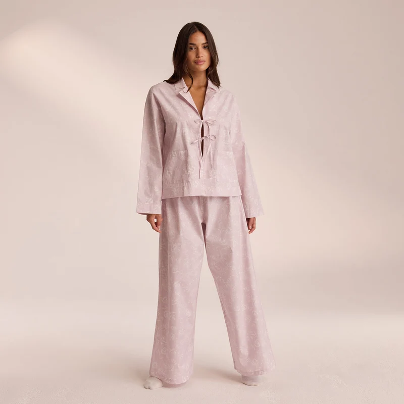Katoenen Pyjamabroek - Lila