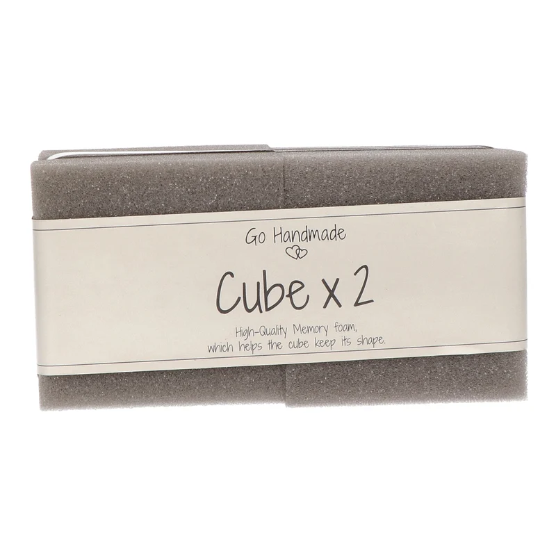 Go Handmade Memory Foam Kubus 8 x 8 cm (2 stuks)