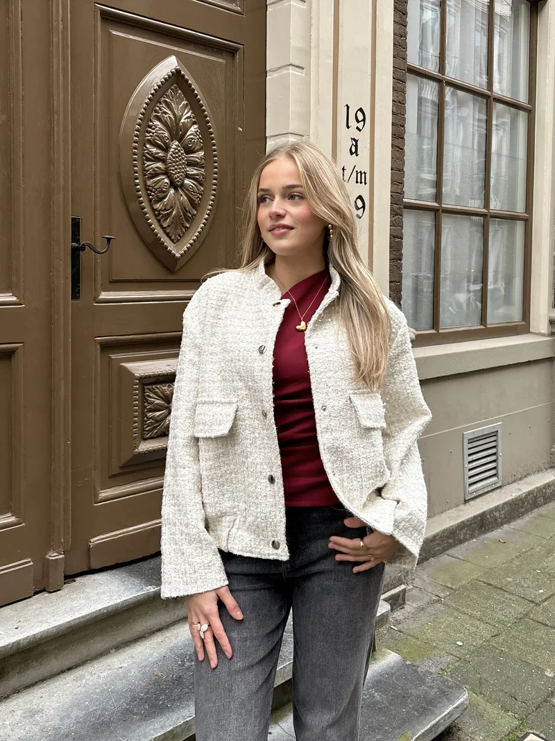 Glitter bomb jacket beige