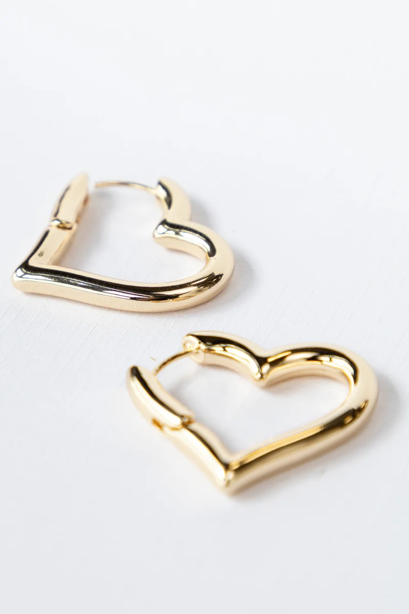 Oorbel gold heart