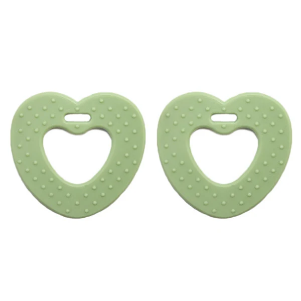 Go Handmade Hartjes Bijtringen 80 Pastelgroen