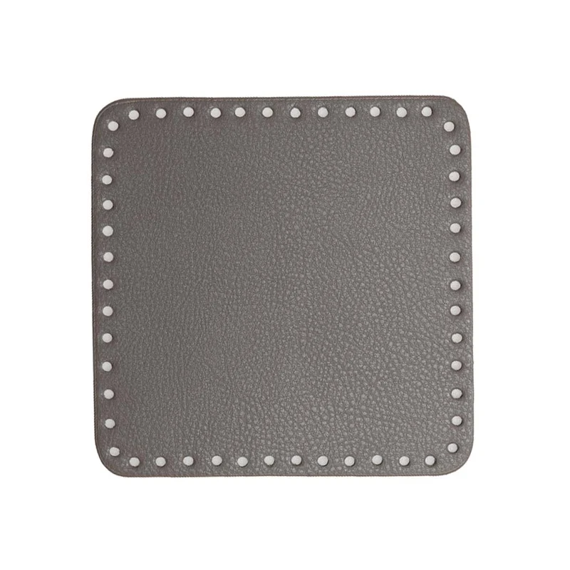 Go Handmade PU Leren Bodem 18x18cm Lichtgrijs