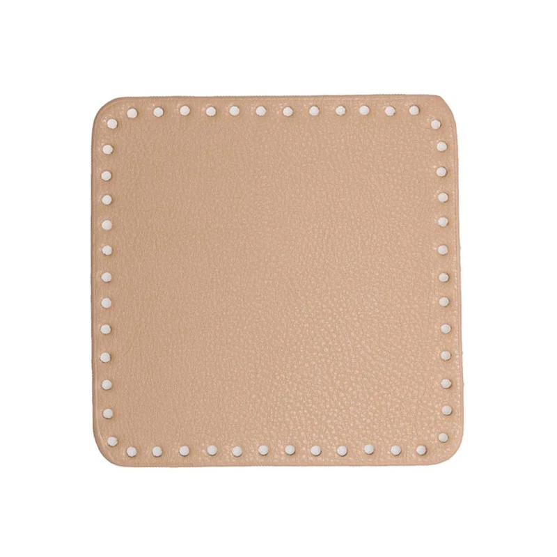 Go Handmade PU Leren Bodem 18x18cm Abrikoos