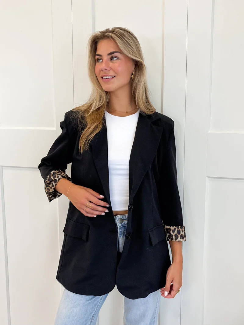 Blazer Fleur leopard