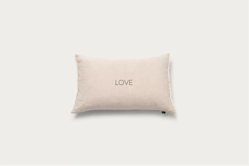 Kussenhoes Zand LOVE Zwart