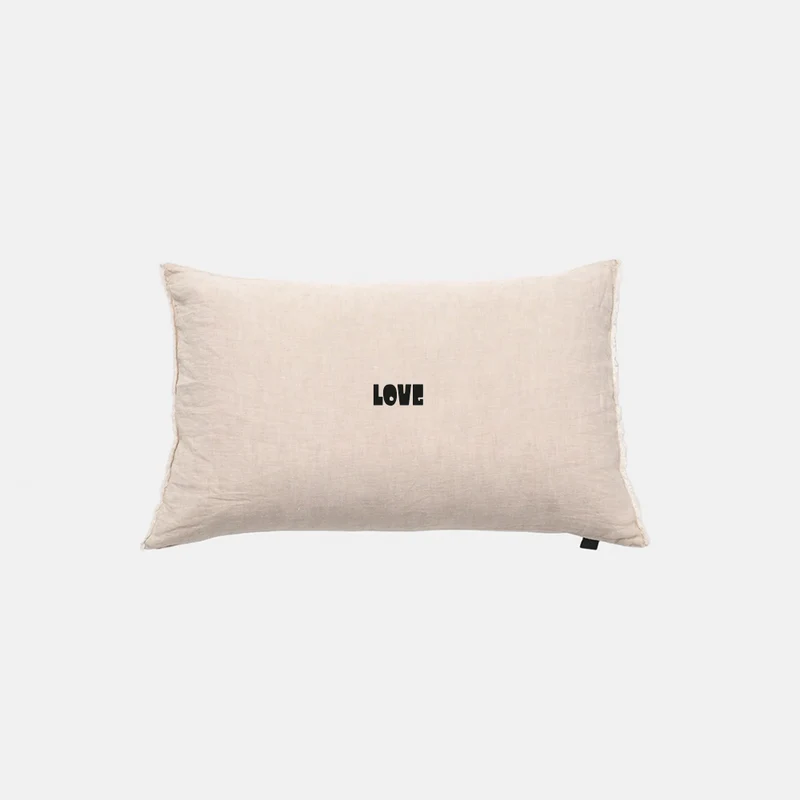 Kussenhoes Zand Bold LOVE Zwart
