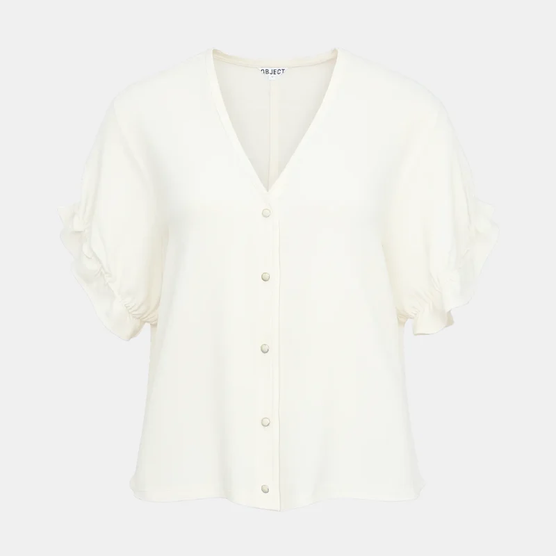 OBJFRAME 2/4 V-NECK RE TOP NOOS