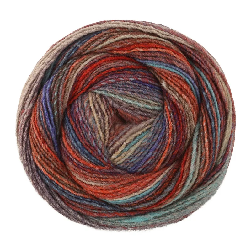 Lana Grossa Gomitolo Intenso 240 Turquoise/Blauw/Donker-/Grijsrood/Rood/Oranje/Grijsgroen/Beige/Grijsbruin