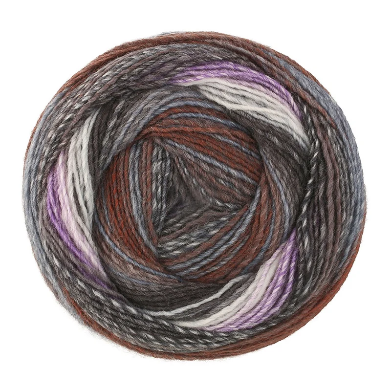 Lana Grossa Gomitolo Modo 627 Donkergrijs/Violet/Middel-/Lichtgrijs/Gebroken wit/Donker-/Grijsbruin/Antraciet
