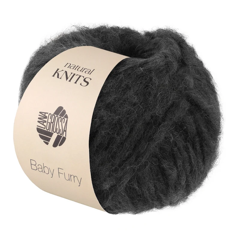 Lana Grossa Baby Furry 008 Antraciet