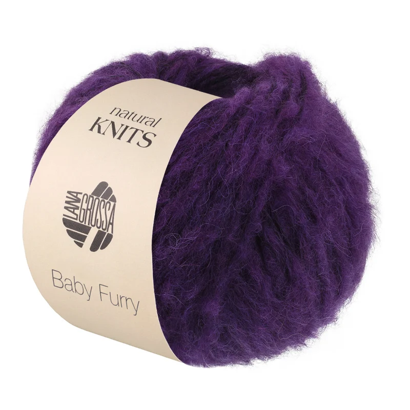 Lana Grossa Baby Furry 003 Donkerviolet
