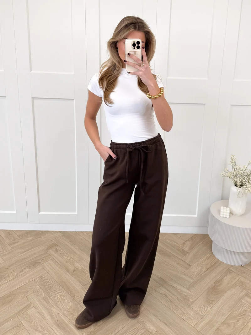 Joggingbroek Melina bruin