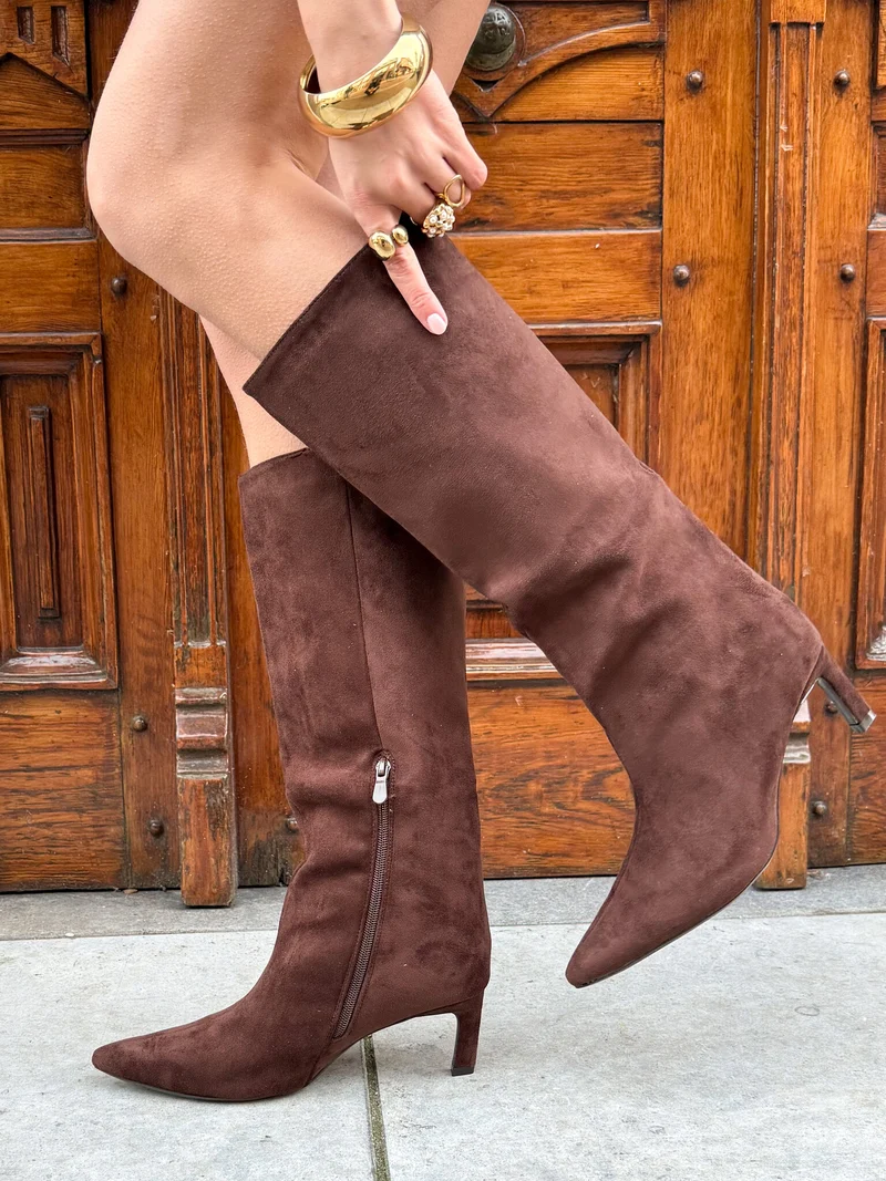 Slouchy laars bruin