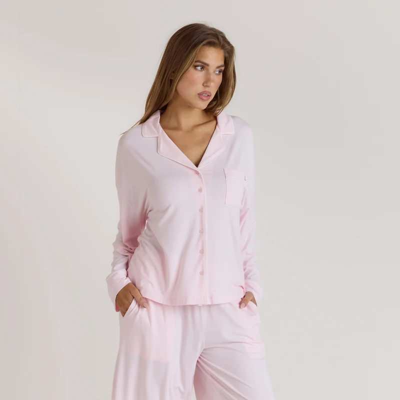 Modal Pyjama Shirt - Roze