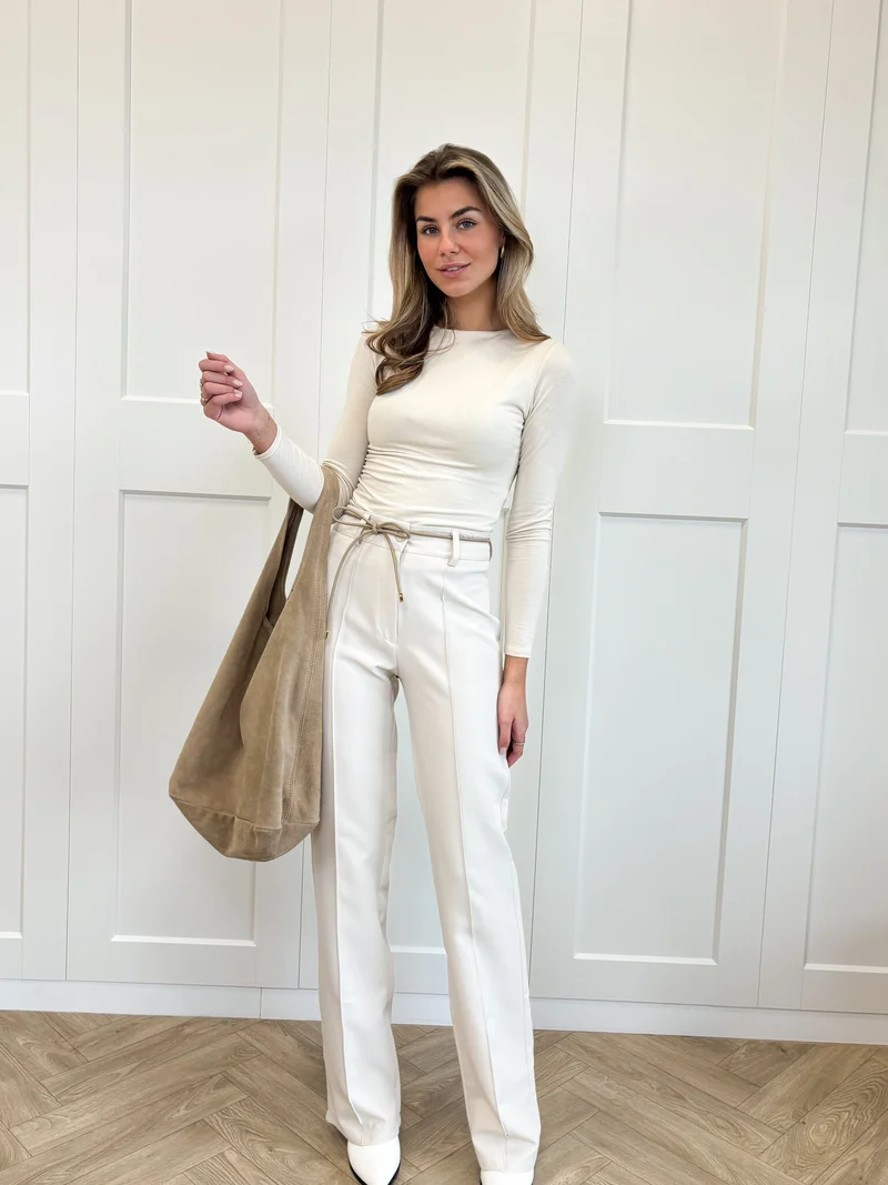 Shopper Suède licht beige